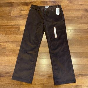 NWT MERRELL BROWN CORDUROY STRAIGHT LEG PANTS